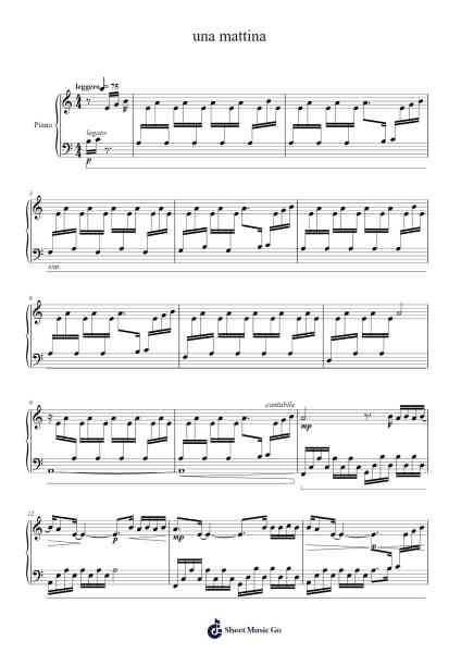 una mattina Notenblatt von Ludovico Einaudi-Arr.Huttbins