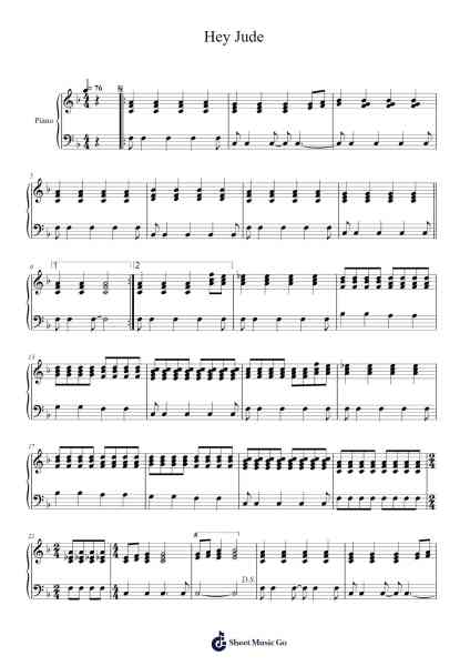 Hey Jude Sheet Music by John Lennon/Paul McCartney-Arr.Nagrid