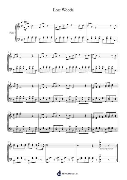Lost Woods Sheet Music by Koji Kondo-Arr.Boycegold