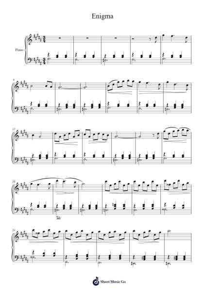 Enigma Sheet Music by Jacob Lavelle-Arr.Macre Accer