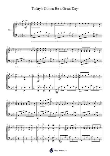 Today's Gonna Be a Great Day Sheet Music by Bowling for Soup-Arr.Chrismay Penniah