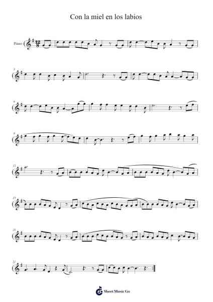 Con la miel en los labios Sheet Music by Angelo Badalamenti-Arr.Boycegold