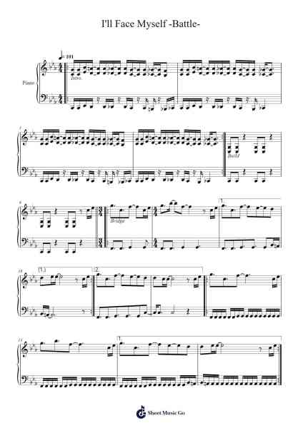 I'll Face Myself -Battle- Sheet Music by Shoji Meguro-Arr.Rocius