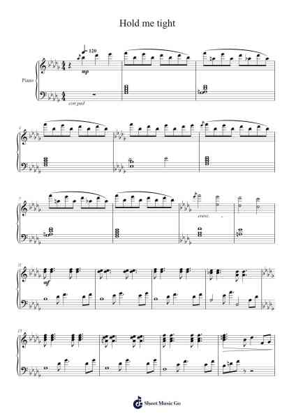 Hold me tight Sheet Music by BTS-Arr.Jeffsey