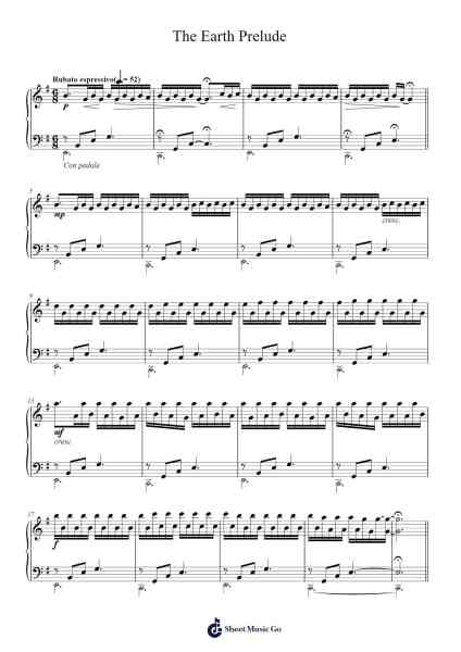 The Earth Prelude Sheet Music by Ludovico Einaudi-Arr.Wheenan