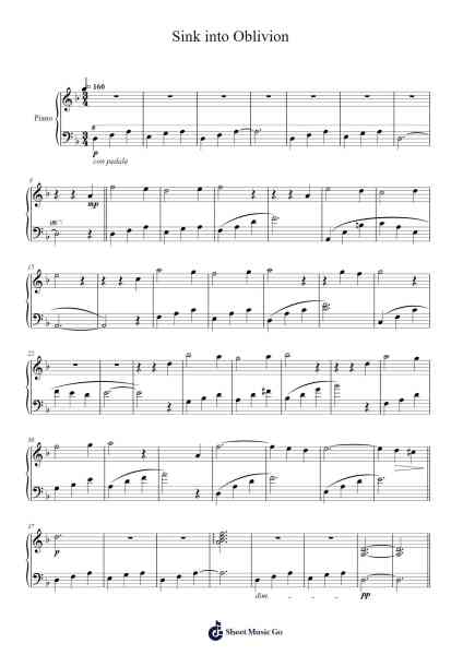 Sink into Oblivion Sheet Music by Yu-Peng Chen-Arr.Yonnggiles