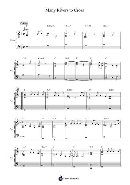 Many Rivers to Cross Sheet Music by Jimmy Cliff-Arr.Lencher Jameswyatt