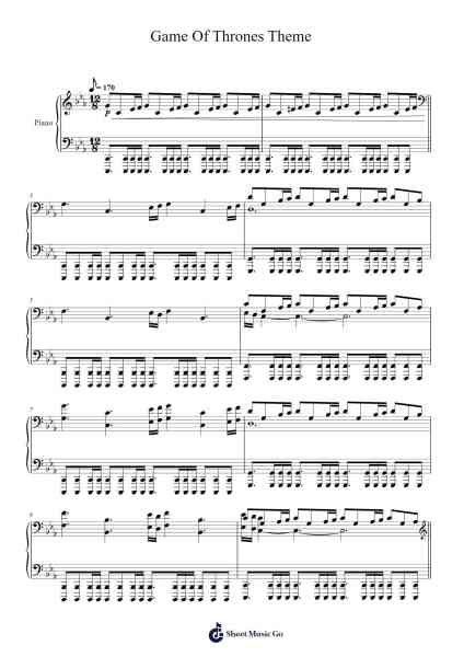 Game Of Thrones Theme Sheet Music by Ramin Djawadi-Arr.Yedcke
