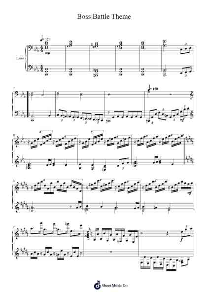 Octopath Traveler Champions of the Continent - Boss Battle Theme Sheet Music by Nobuo Uematsu-Arr.Sailsharte Troypril