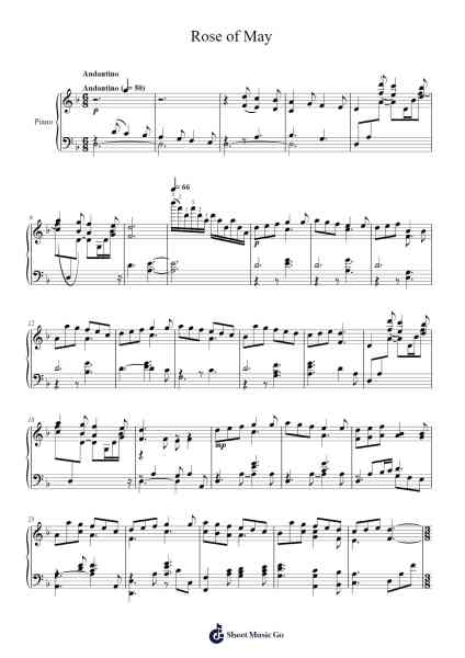 Rose of May Sheet Music by Nonnynaannoyly-Arr.Payrusk
