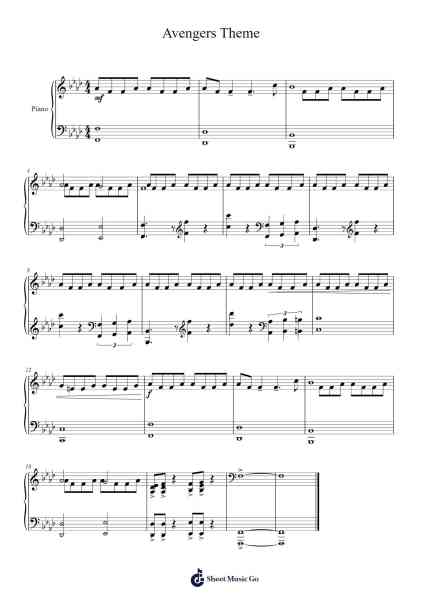 Avengers Theme Sheet Music by Brookdrey-Arr.Souyet Jamesnolds