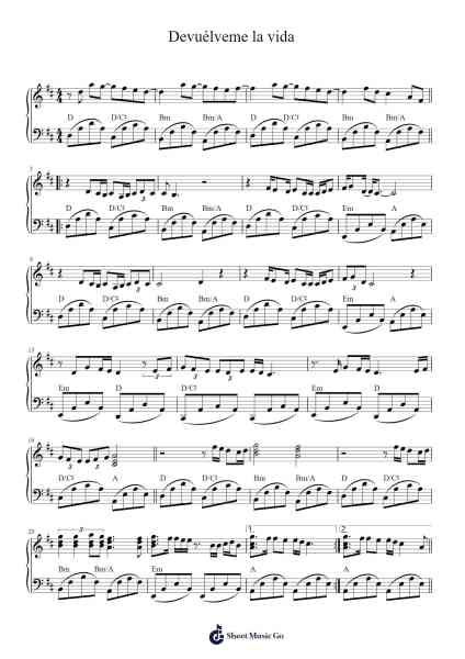 Devuélveme la vida Sheet Music by Antonio Orozco-Arr.Gorliz