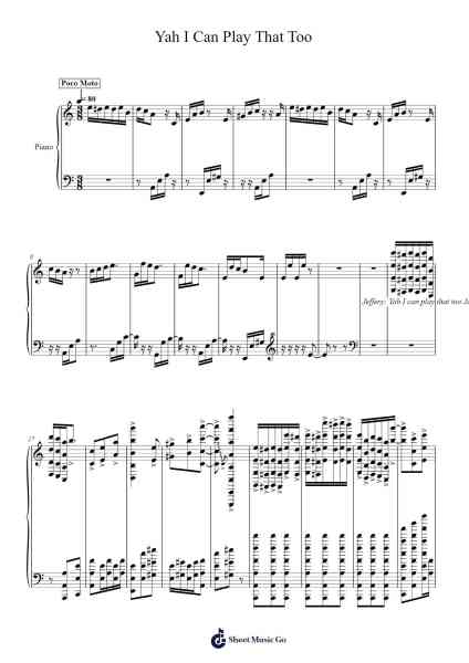 Yah I Can Play That Too Sheet Music by Deanmax-Arr.Priney Grelen