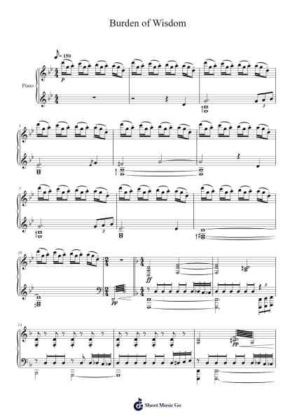 Burden of Wisdom Sheet Music by Natalie Holt-Arr.Wildbias