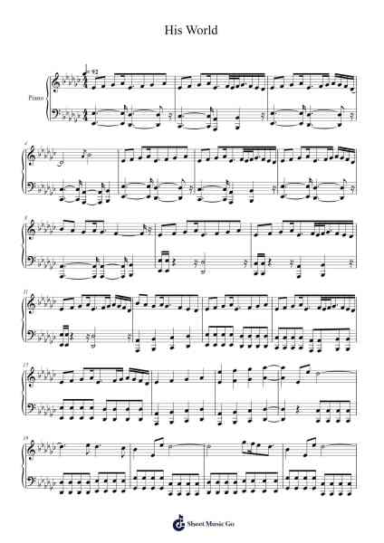 His World Sheet Music by undefined-Arr.Scottcy Bachfinn