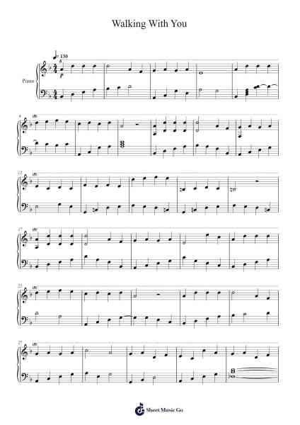 Walking With You Sheet Music by Lilypichu-Arr.Temchell Thompro
