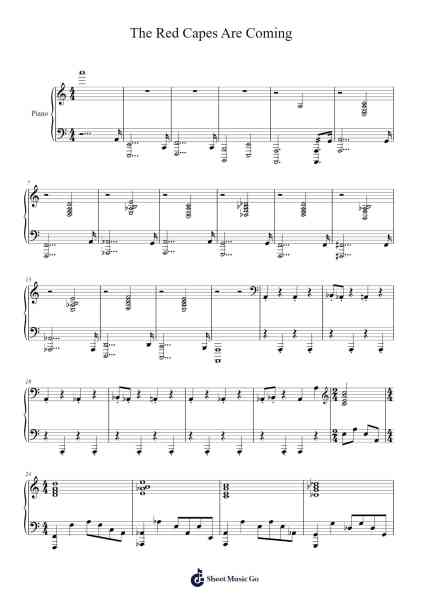 The Red Capes Are Coming Sheet Music by Hans Zimmer-Arr.Osworth Gosca