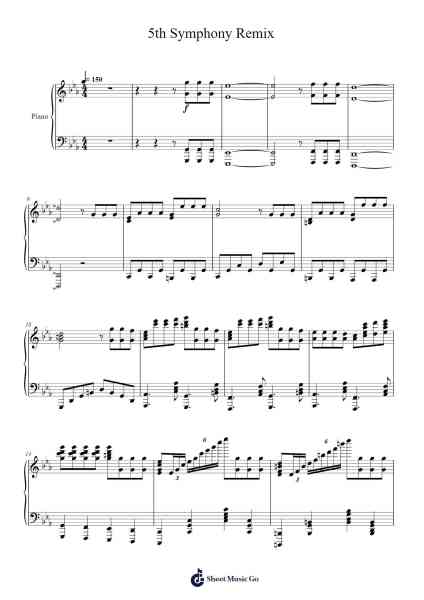5th Symphony Remix Sheet Music by Lionel Yu/MusicalBasics-Arr.Jillcooke Murday