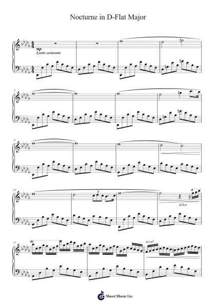 Nocturne in D-Flat Major Sheet Music by Eric Christian von Fricken-Arr.Flowerrae