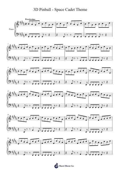 3D Pinball - Space Cadet Theme Sheet Music by undefined-Arr.Brobraith Zeyer
