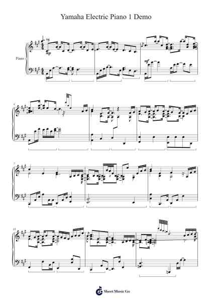 Yamaha Electric Piano 1 Demo Sheet Music by undefined-Arr.Bardthea Faylotte