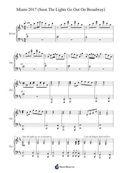Miami 2017 (Seen The Lights Go Out On Broadway) Sheet Music by Billy Joel-Arr.Jorrell