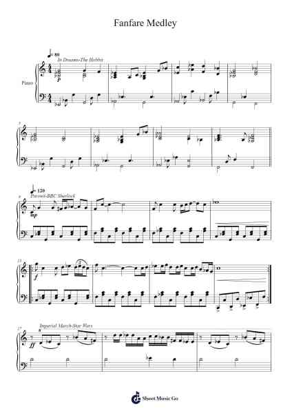 Fanfare Medley Sheet Music by undefined-Arr.Daijohn Brookebraith