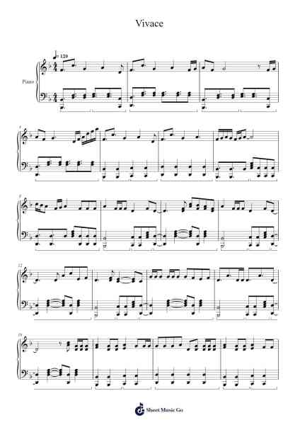 Vivace Sheet Music by LIGHTSUM-Arr.Sukin