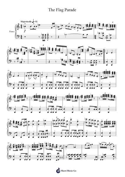 The Flag Parade Sheet Music by 约翰·威廉姆斯-Arr.Dempdawn Ftance