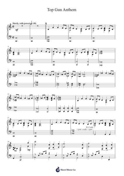 Top Gun Anthem Sheet Music by Harold Faltermeyer-Arr.Bautab