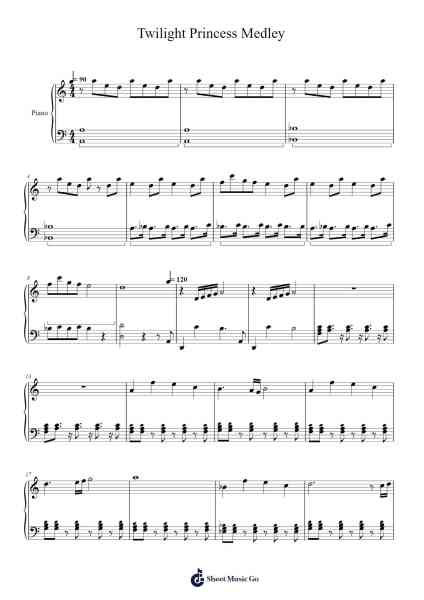 Twilight Princess Medley Sheet Music by Torū Minegishi-Arr.Maucah