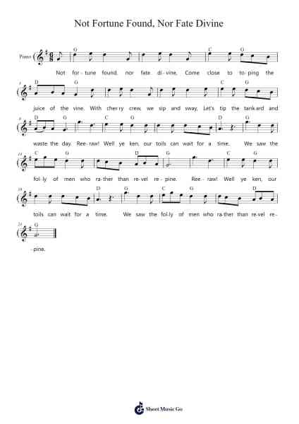 Not Fortune Found, Nor Fate Divine Sheet Music by Lorne Balfe-Arr.Keliot Hicksner