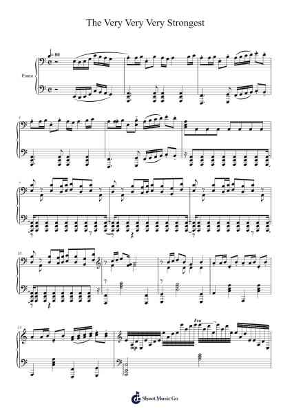 The Very Very Very Strongest Sheet Music by Kohei Tanaka-Arr.Jeffsey