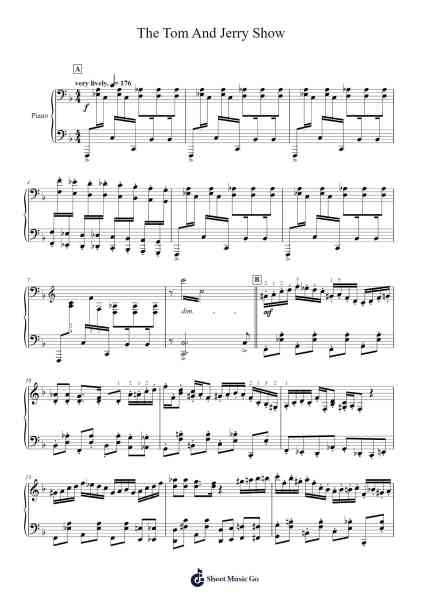 The Tom And Jerry Show Sheet Music by Hiromi Uehara-Arr.Brookecher Nicksie