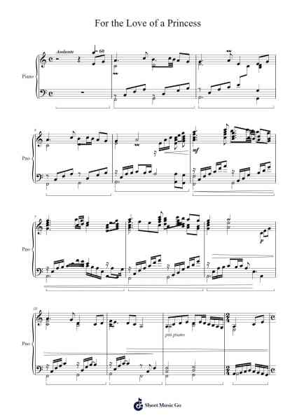 For the Love of a Princess Sheet Music by James Horner-Arr.Dwightloc Larjob