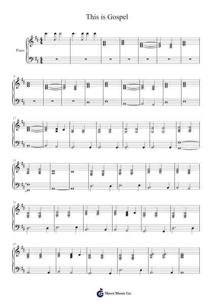 This is Gospel Sheet Music by Panic! At the Disco-Arr.Grifgins