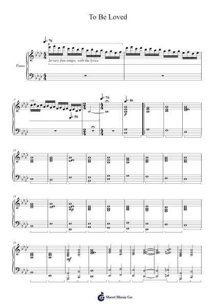 To Be Loved Sheet Music by Adele-Arr.Bysey Truwood