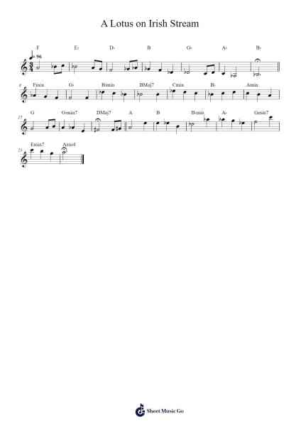 A Lotus on Irish Stream Sheet Music by John McLaughlin-Arr.Taynold Sinthodore