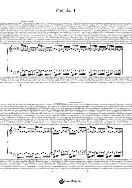 Preludio II Sheet Music by Johann Sebastian Bach-Arr.Yorktie Phisopp