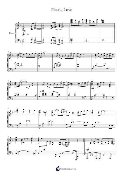 Plastic Love Sheet Music by Mariya Takeuchi-Arr.Gilesto Lindle