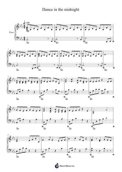 Dance in the midnight Sheet Music by Manhattan Midnight-Arr.Wrightcia Leighgai