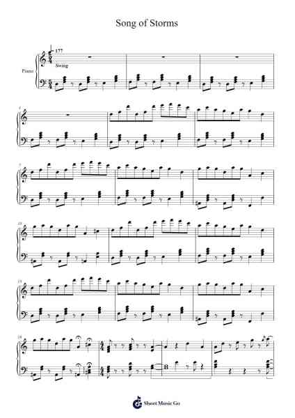 Song of Storms Sheet Music by Imaginary Ambition-Arr.Bergdrew Browningthur