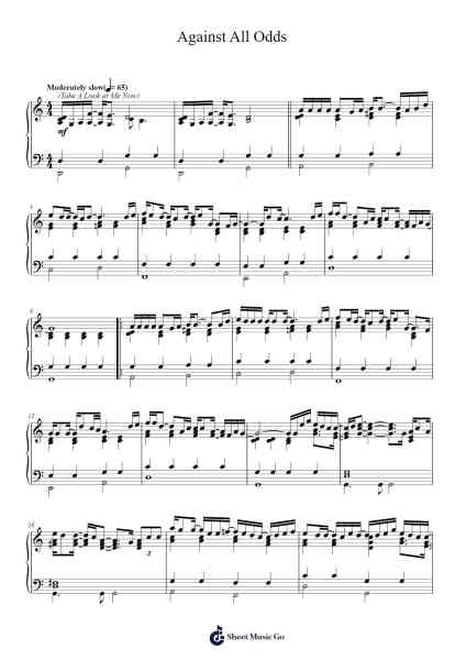 Against All Odds Sheet Music by Phil Collins-Arr.Holmesmax