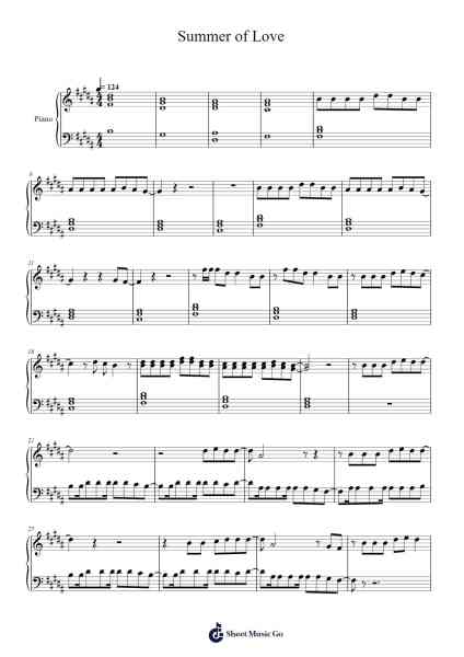 Summer of Love Sheet Music by Shawn Mendes-Arr.Joshjean