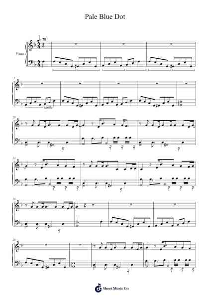 Pale Blue Dot Sheet Music by Red Vox-Arr.Borgriel