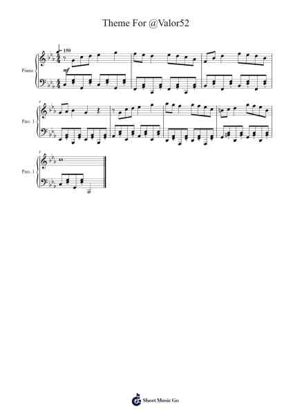 Theme For @Valor52 Sheet Music by Mic De Villa-Arr.Bellzer Elrene