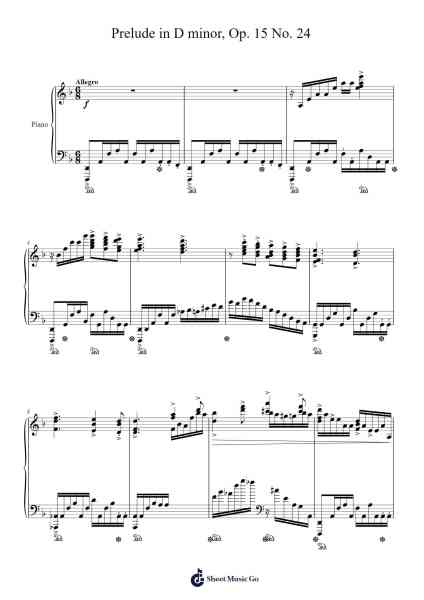 Prelude in D minor, Op. 15 No. 24 Sheet Music by Michael Nicht-Arr.Kayriet Dycook