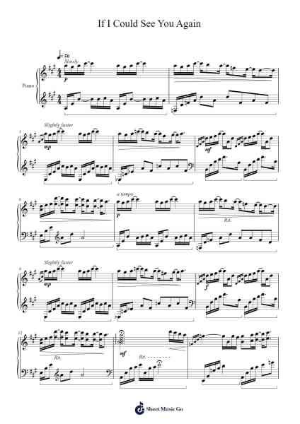 If I Could See You Again Sheet Music by Yiruma-Arr.Consclife Gosden