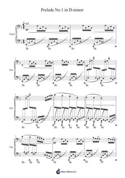 Prelude No.1 in D-minor Sheet Music by Zoedolf Saulnick-Arr.Lytckey Comnel
