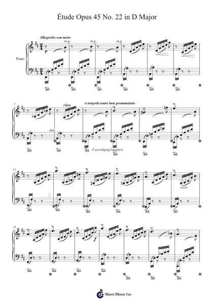 Étude Opus 45 No. 22 in D Major Sheet Music by Stephen Heller-Arr.Manbeard Lylaine